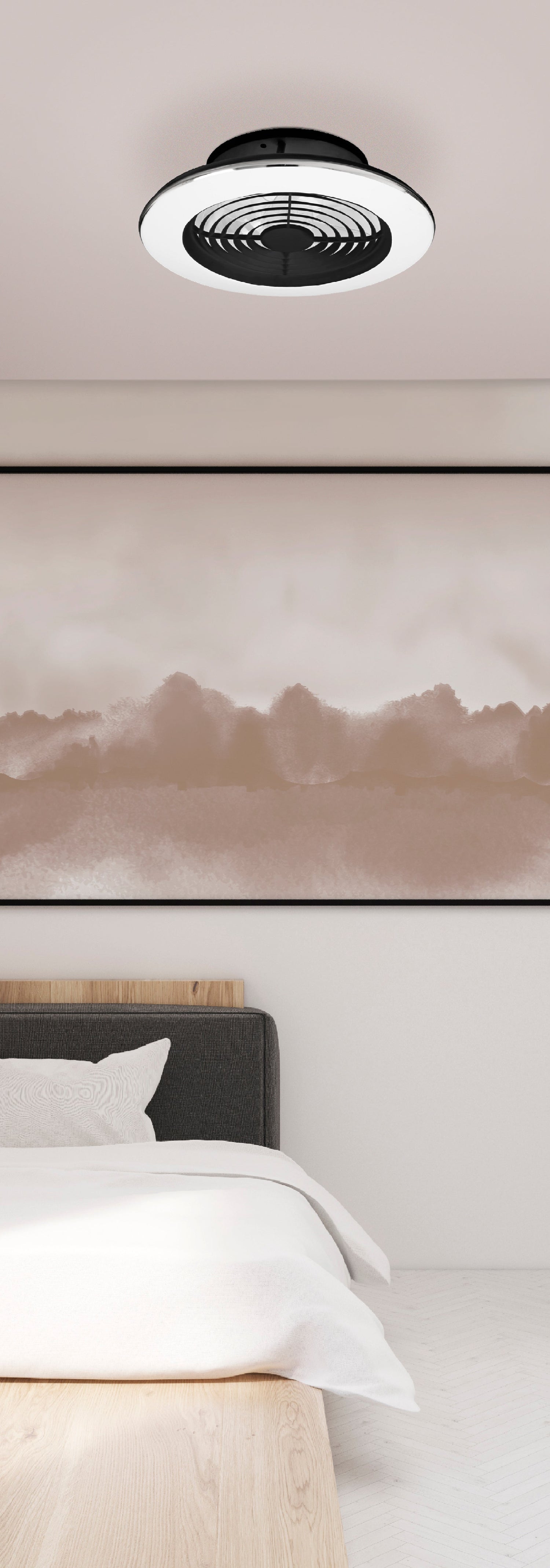 Plafonnier ventilateur Alisio mini noir Mantra 7495