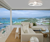 Plafonnier ventilateur Nepal blanc Mantra 7530