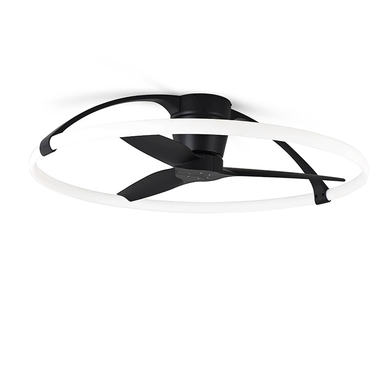 Plafonnier ventilateur Nepal noir Mantra 7531