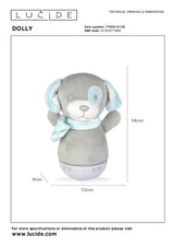 Lampe veilleuse à piles TOUTOU Dolly LUCIDE 77500/01/36