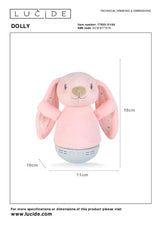 Lampe veilleuse à piles LAPIN Dolly LUCIDE 77500/01/66