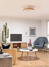 Plafonnier ventilateur TIBET mini aspect bois Mantra 7806