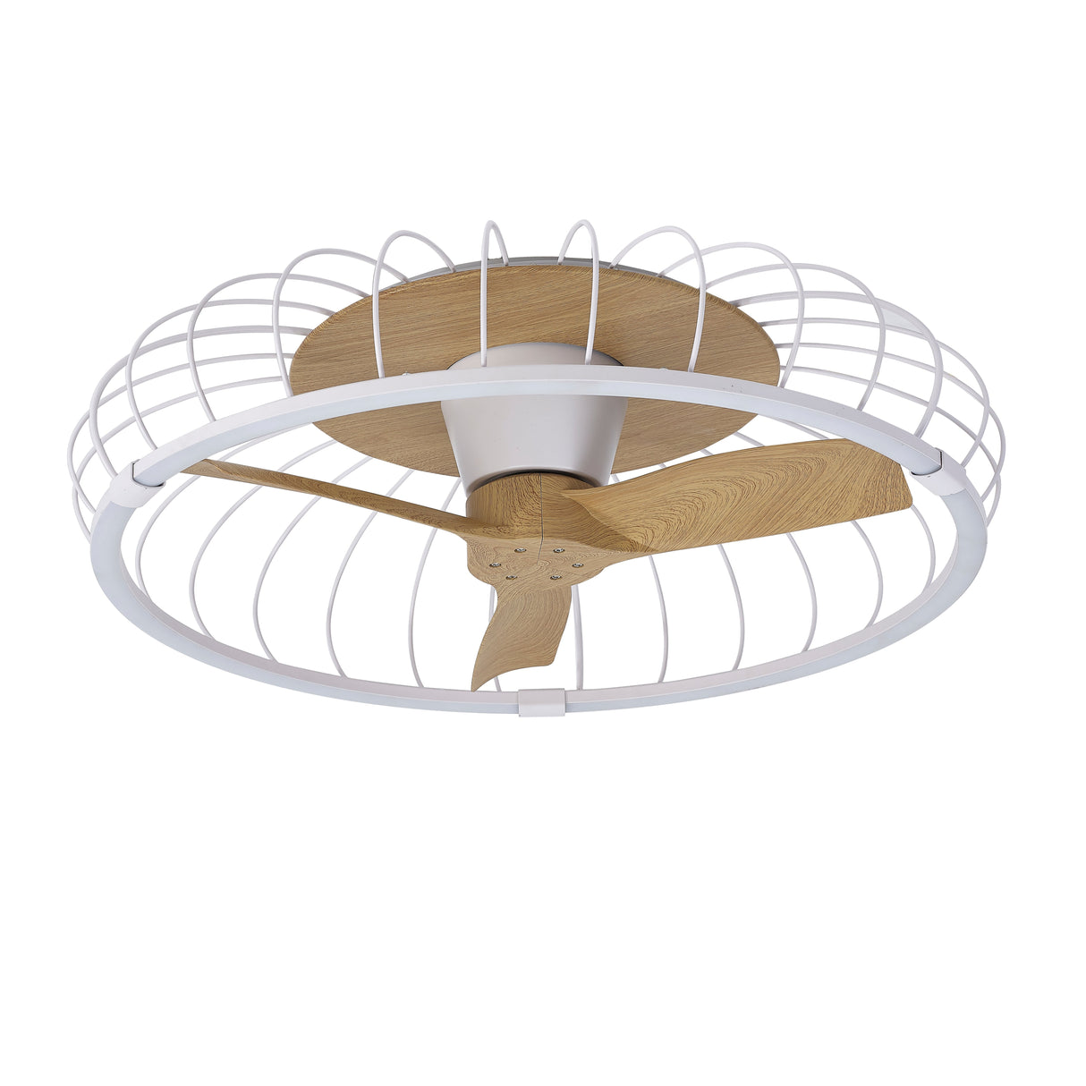 Plafonnier ventilateur Nature Blanc/bois Mantra 7809