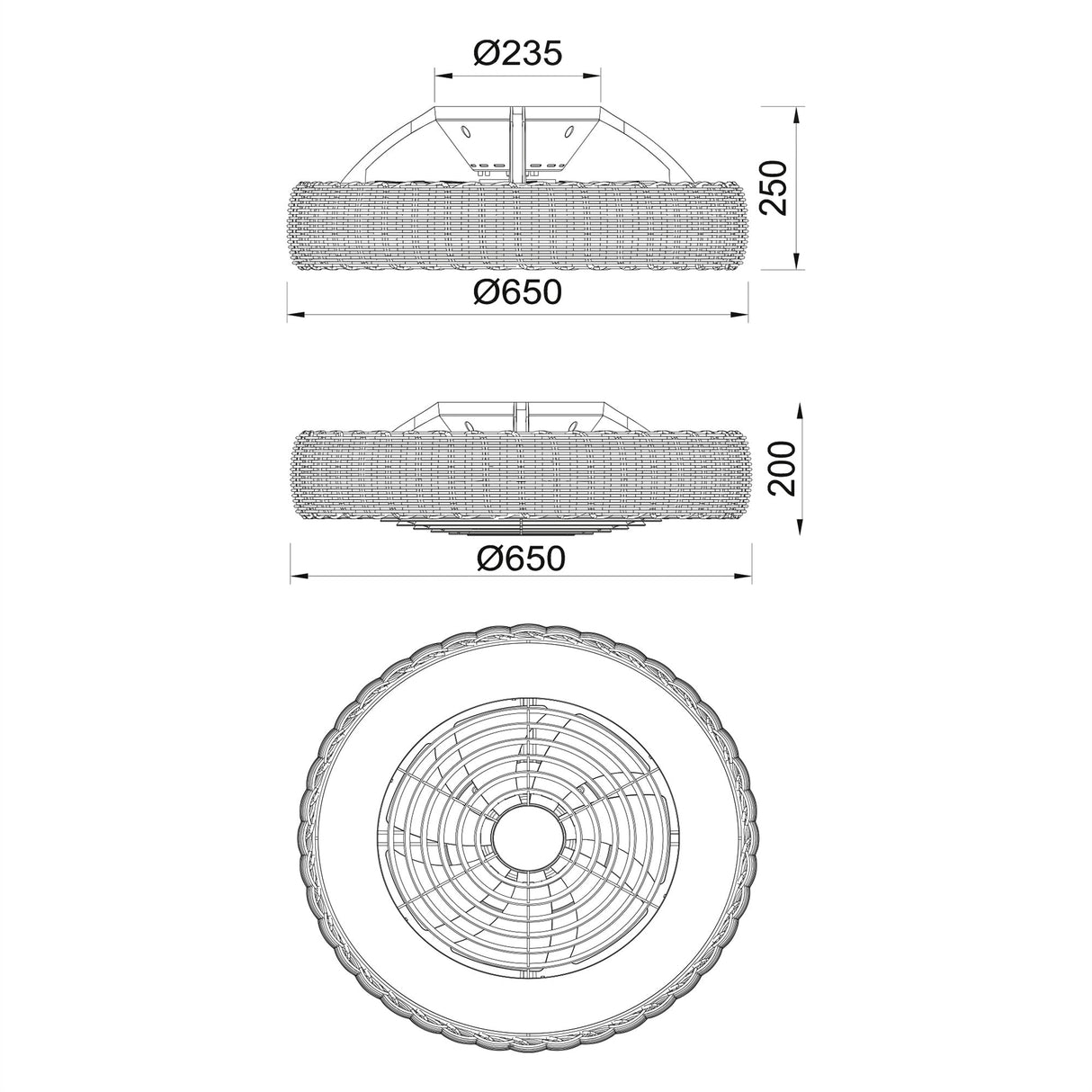 Plafonnier ventilateur Kilimanjaro Mantra 7811