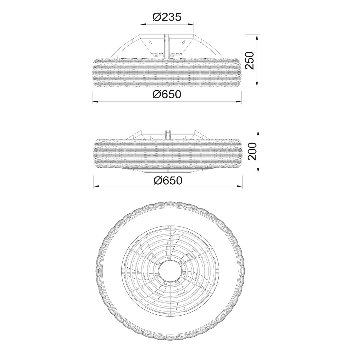 Plafonnier ventilateur mini Kilimanjaro Mantra 8226