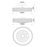 Plafonnier ventilateur mini Kilimanjaro Mantra 8226