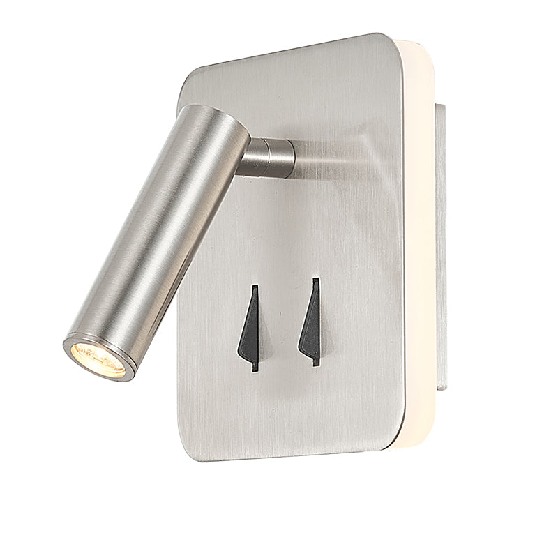 Applique CAYMAN carrée nickel satiné Mantra 7824