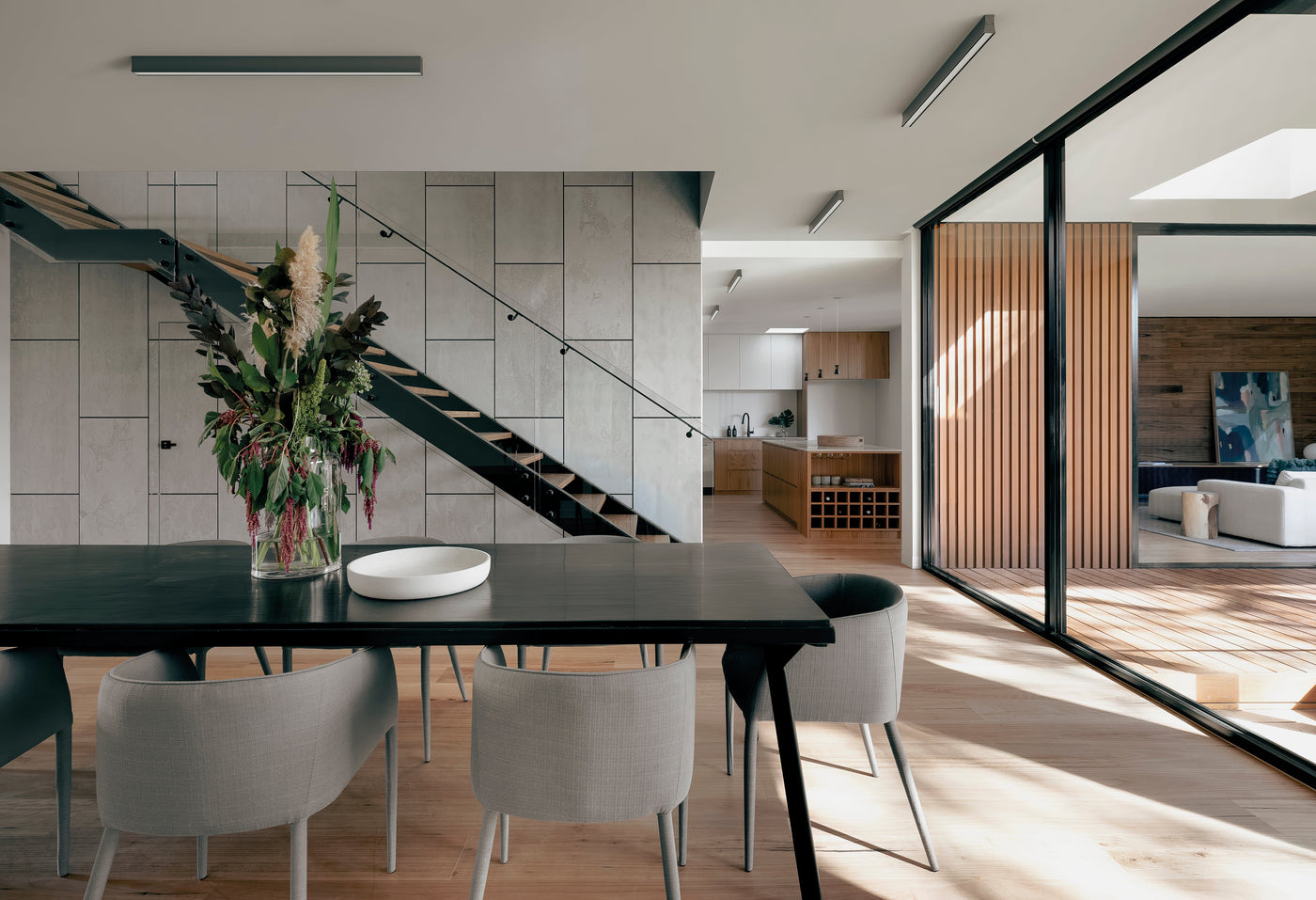 Plafonnier HANOK noir L120cm 4000k Mantra 7946