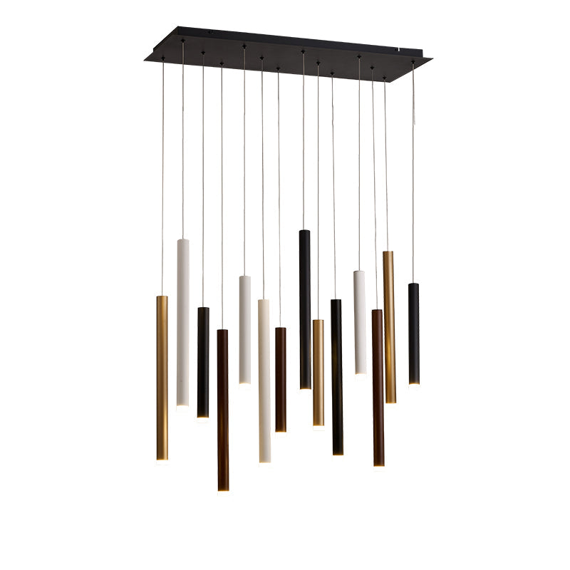 Suspension Cala Multi couleur rectangle 14 Lumières Mantra 8085