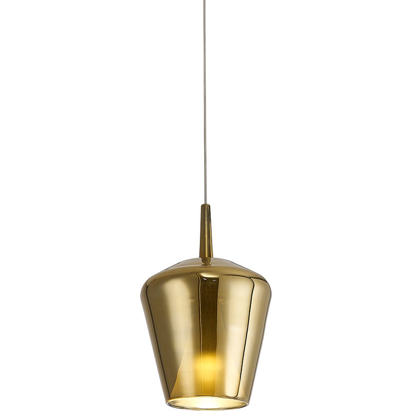 Suspension Elsa poire double verre doré blanc, Mantra 8265+8248