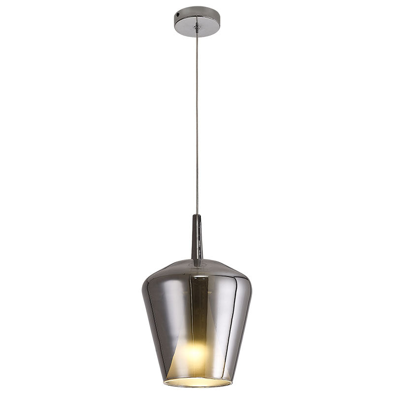 Suspension Elsa poire double verre gris fumé, blanc Mantra 8256
