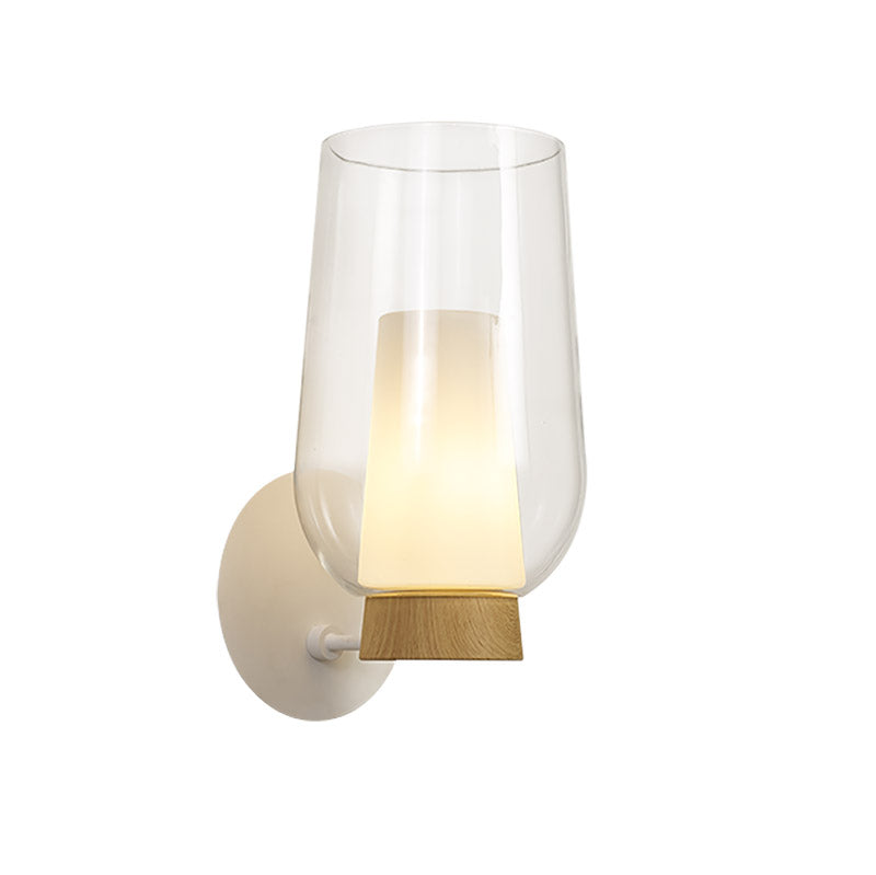 Applique NORA Blanc/Bois H35,7cm Mantra 8280