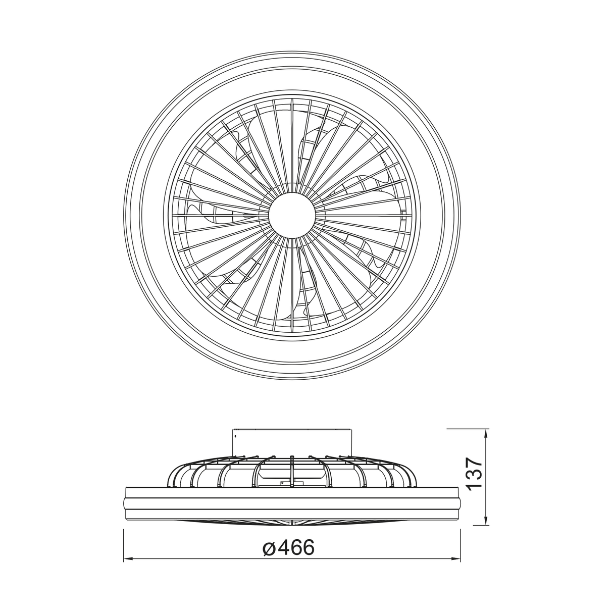 Plafonnier ventilateur Gamer blanc gm Mantra 7861 DISPONIBLE MARS