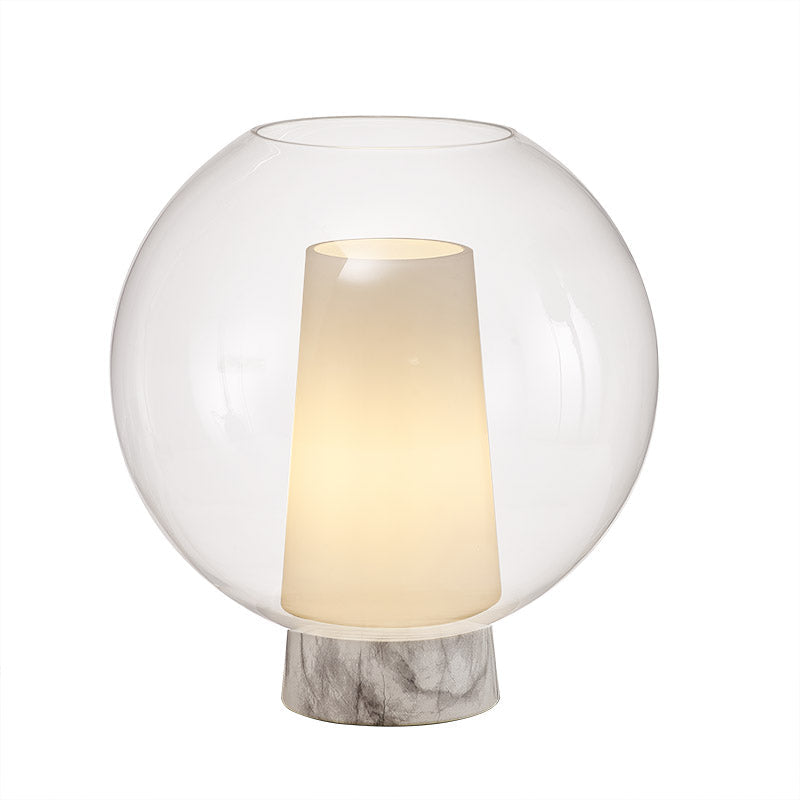 Lampe Nora marbre blanc H26 Mantra 8404