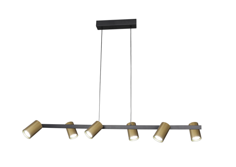 Suspension Sal dorée 6 lumières GU10 Mantra 8486