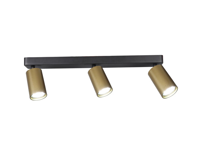 réglette SAL Dorée 3 lumières GU10 Mantra 8488