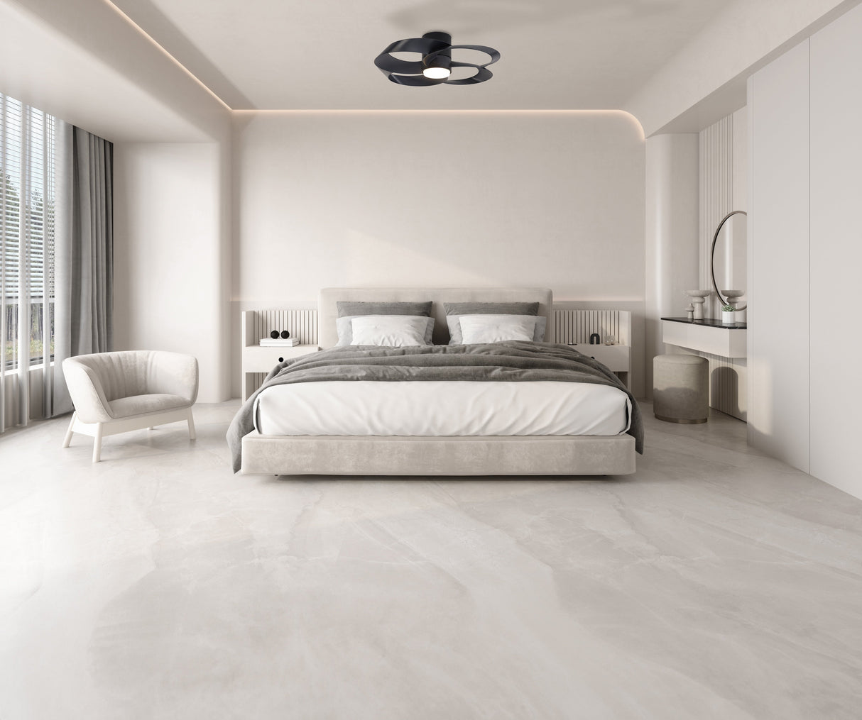 Plafonnier ventilateur Rose noir Mantra 8706