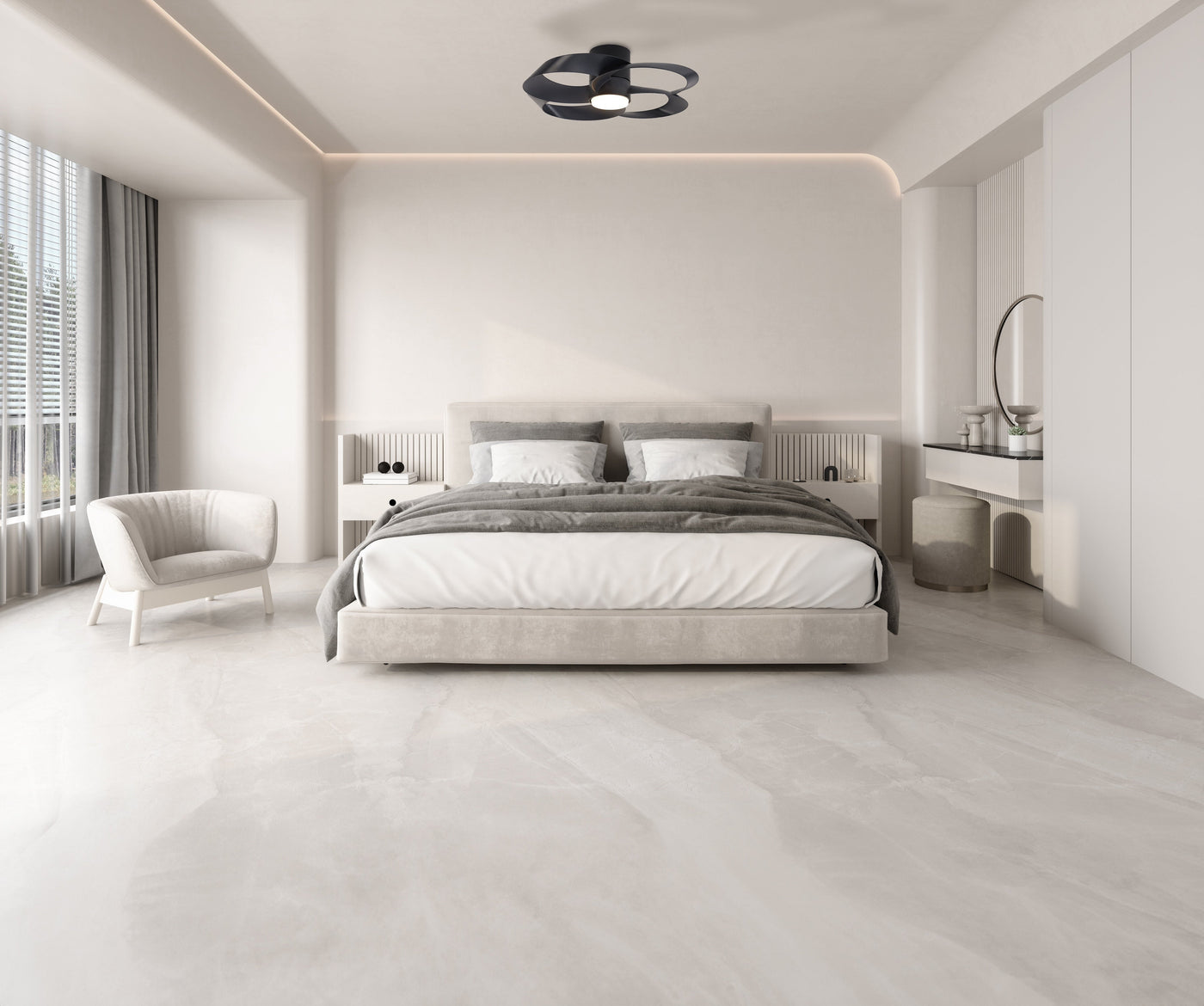 Plafonnier ventilateur Rose noir Mantra 8706