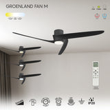 Plafonnier ventilateur GROENLAND Mantra noir 8709