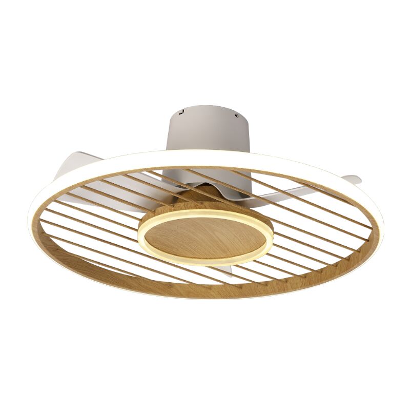 Plafonnier ventilateur Soho aspect bois Mantra 8722