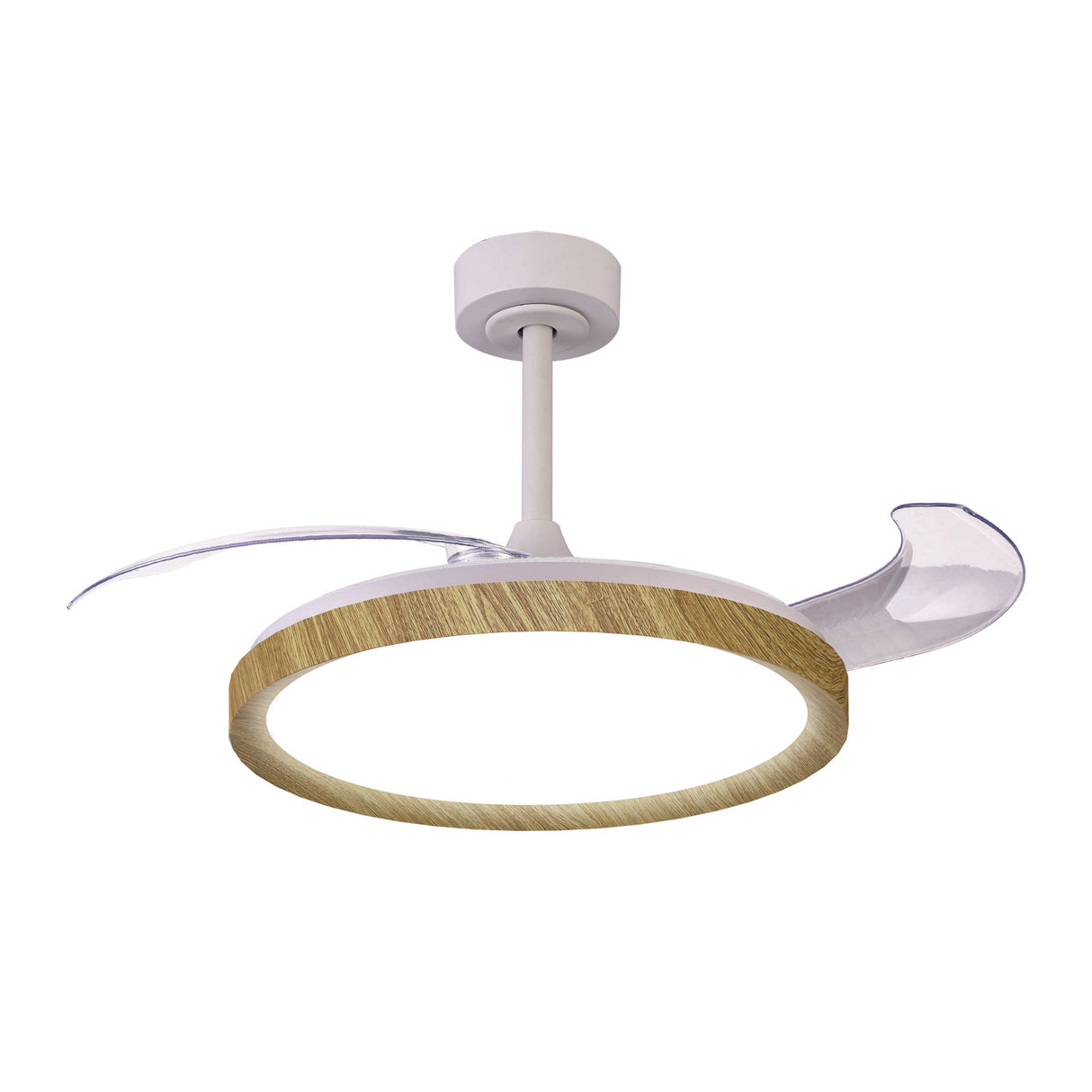 Plafonnier Mistral blanc et bois Mantra 8827