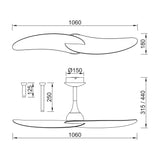 Plafonnier ventilateur IPANEMA blanc Mantra 9039