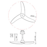 Plafonnier ventilateur IPANEMA noir et aspect bois Mantra 9042