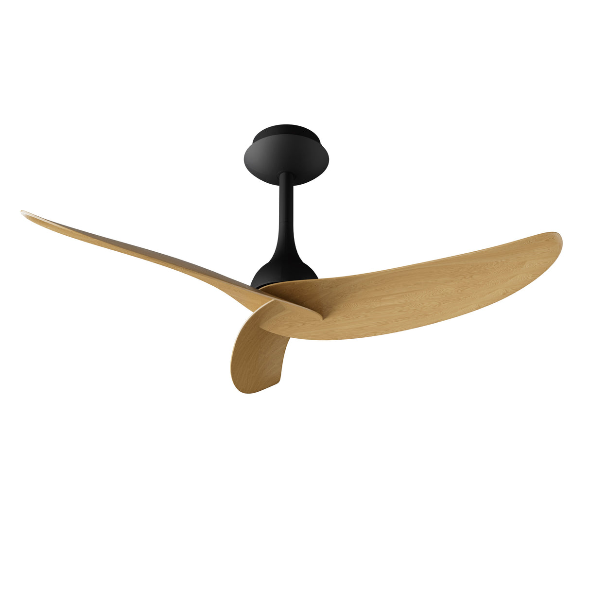 Plafonnier ventilateur IPANEMA noir et aspect bois Mantra 9041