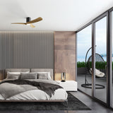 Plafonnier ventilateur Nemo noir/bois XS Mantra 9053