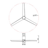 Plafonnier ventilateur UP DOWN Mantra 9062