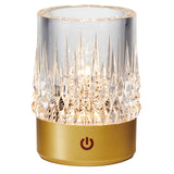 Lampe rechargeable "verre apéro" LAX dorée Mantra 9083