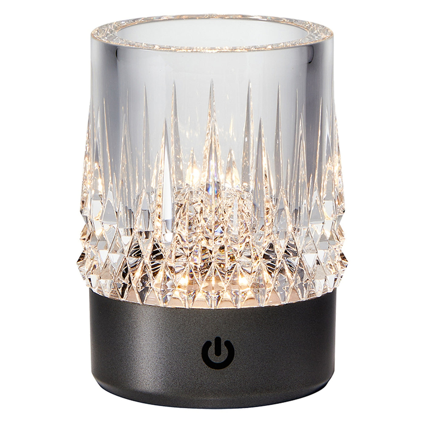 Lampe rechargeable "verre apéro" LAX nickel noir Mantra 9084