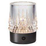 Lampe rechargeable "verre apéro" LAX nickel noir Mantra 9084