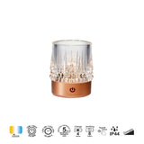 Lampe rechargeable "verre apéro" LAX dorée rosé Mantra 9085