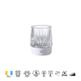 Lampe rechargeable "verre apéro" LAX blanche Mantra 9086