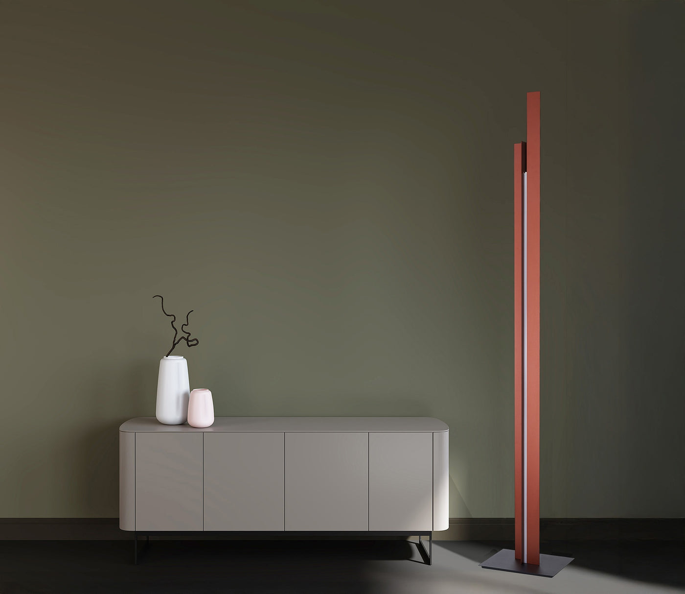 Lampadaire MANHATTAN doré rose led 48 watts Mantra 9198