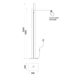 Lampadaire MANHATTAN doré rose led 48 watts Mantra 9198