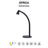 Lampe à poser AFRICA noir HT46cm led 6 watts Mantra 9415