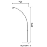 Lampadaire AFRICA noir PM led 5 watts Mantra 9417