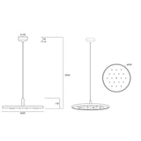 Suspension ACUSTIC doré mat/marron led 20 watts Mantra 9441