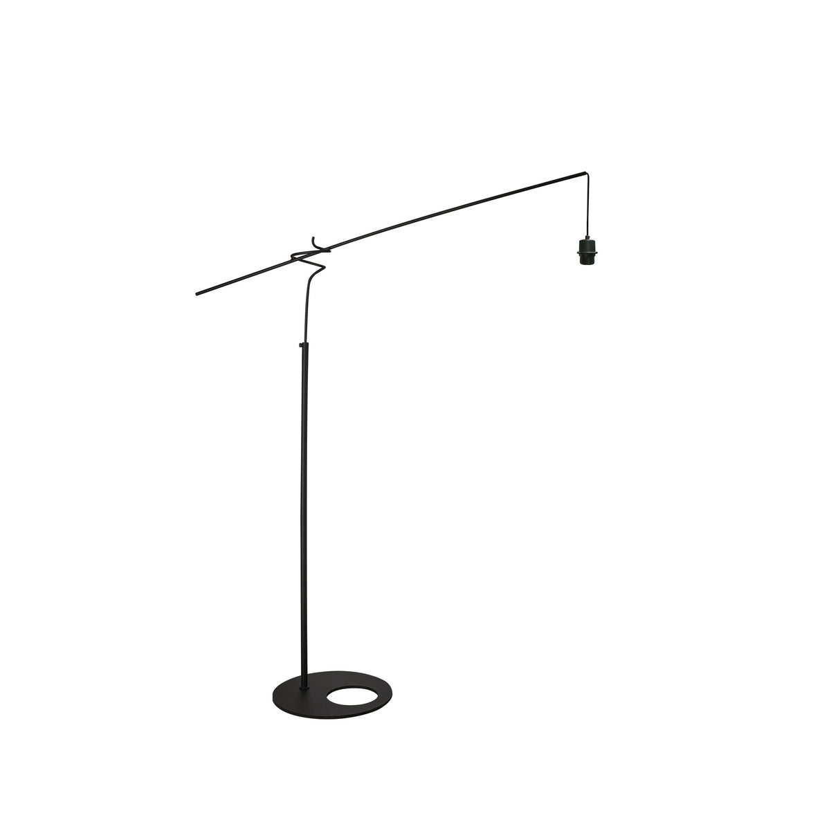 Lampadaire RICCA Pied avec abat jour gris 230cm max Mantra 9445+9448
