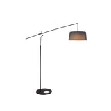 Lampadaire RICCA Pied avec abat jour gris 230cm max Mantra 9445+9448
