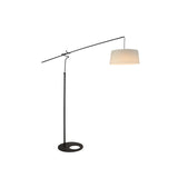 Lampadaire RICCA Pied avec abat jour gris 230cm max Mantra 9445+9448