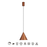 Suspension CONO cuivre 1 lumière 18cm 10 watts dimmable Mantra 9450