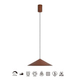 Suspension CONO cuivre 1 lumière 30cm 10 watts dimmable Mantra 9456