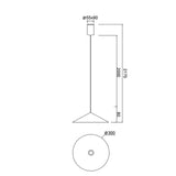 Suspension CONO cuivre 1 lumière 30cm 10 watts dimmable Mantra 9456