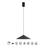 Suspension CONO noire 1 lumière 30cm 10 watts dimmable Mantra 9457