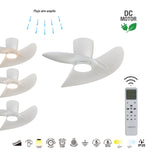 Plafonnier ventilateur ONA blanc Mantra 9469