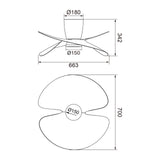 Plafonnier ventilateur ONA blanc Mantra 9469