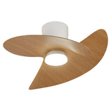 Plafonnier ventilateur ONA blanc et bois Mantra 9470